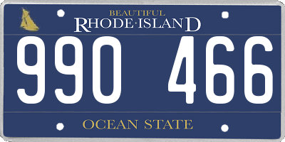 RI license plate 990466