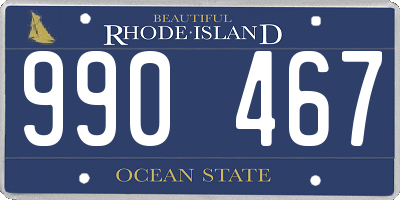 RI license plate 990467
