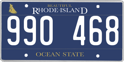 RI license plate 990468