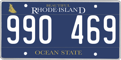 RI license plate 990469