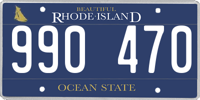 RI license plate 990470