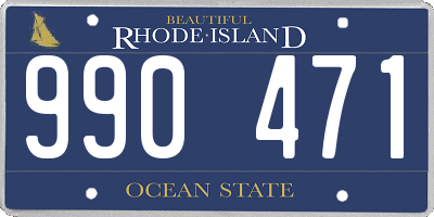 RI license plate 990471