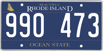 RI license plate 990473