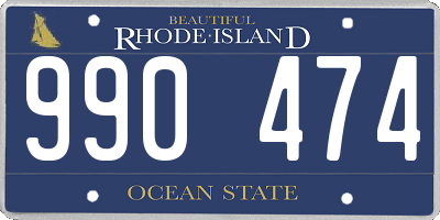 RI license plate 990474
