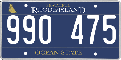 RI license plate 990475