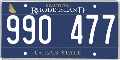 RI license plate 990477