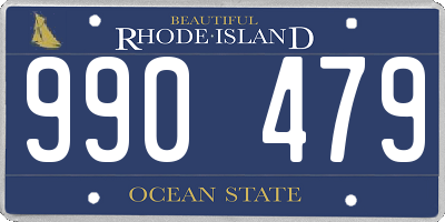 RI license plate 990479