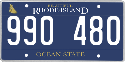 RI license plate 990480