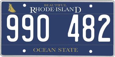 RI license plate 990482