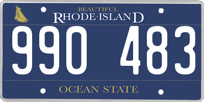 RI license plate 990483