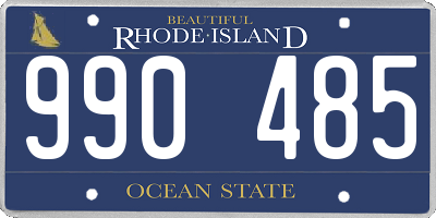 RI license plate 990485