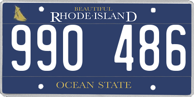 RI license plate 990486