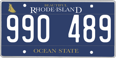 RI license plate 990489