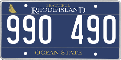 RI license plate 990490