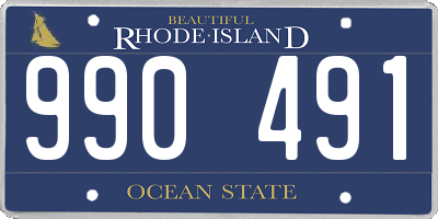 RI license plate 990491