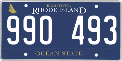 RI license plate 990493