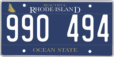 RI license plate 990494