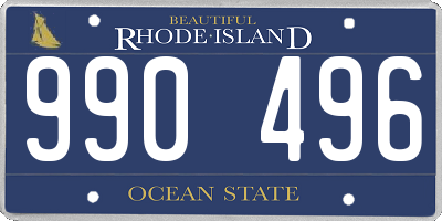 RI license plate 990496