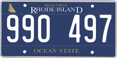 RI license plate 990497