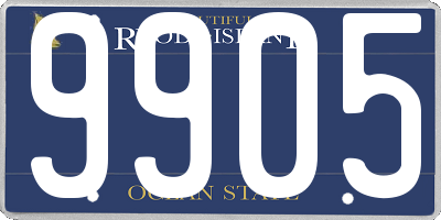 RI license plate 9905