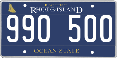 RI license plate 990500