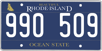 RI license plate 990509