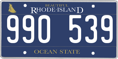 RI license plate 990539