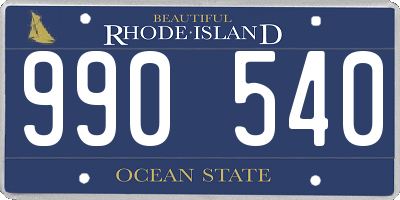 RI license plate 990540