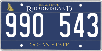 RI license plate 990543
