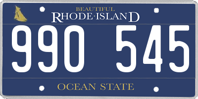 RI license plate 990545