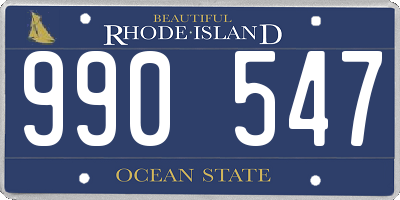 RI license plate 990547