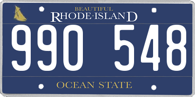 RI license plate 990548