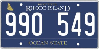 RI license plate 990549