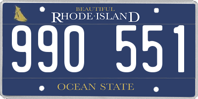 RI license plate 990551