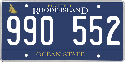 RI license plate 990552
