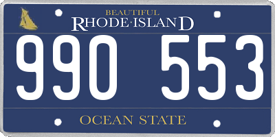 RI license plate 990553