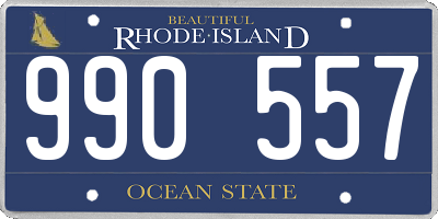 RI license plate 990557