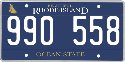 RI license plate 990558