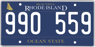 RI license plate 990559