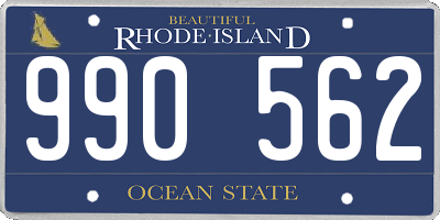 RI license plate 990562