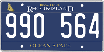 RI license plate 990564