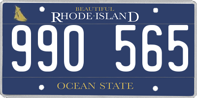 RI license plate 990565