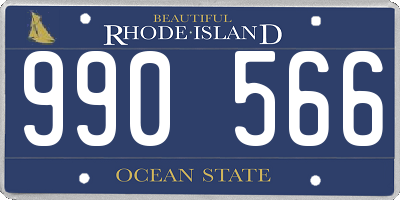 RI license plate 990566