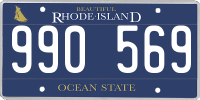 RI license plate 990569