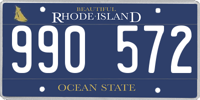 RI license plate 990572