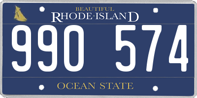 RI license plate 990574