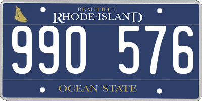 RI license plate 990576