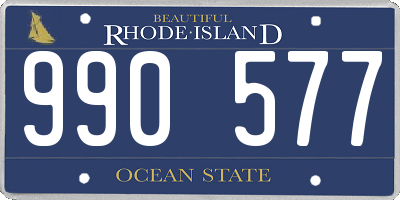 RI license plate 990577