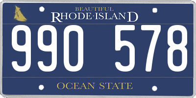 RI license plate 990578