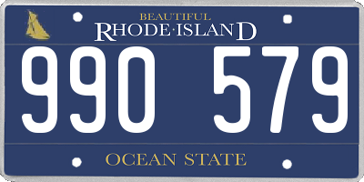 RI license plate 990579